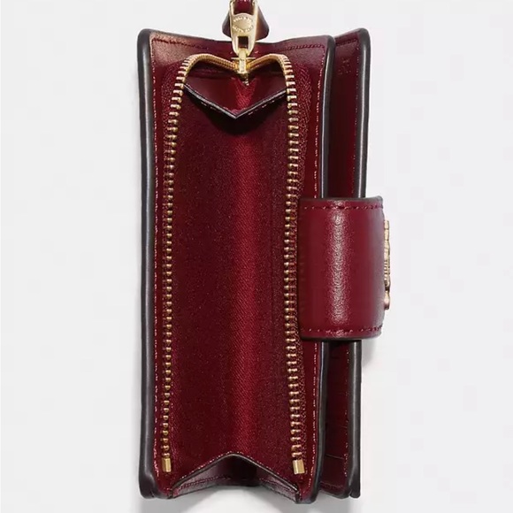 NEW Coach C7414 Medium Corner Zip Wallet In Signature Canvas With Ornament Print - Picture 5 of 7